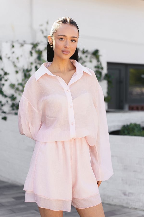 Różowy garnitur z organzy organz01/07 #RU#  organz01/07 № 1