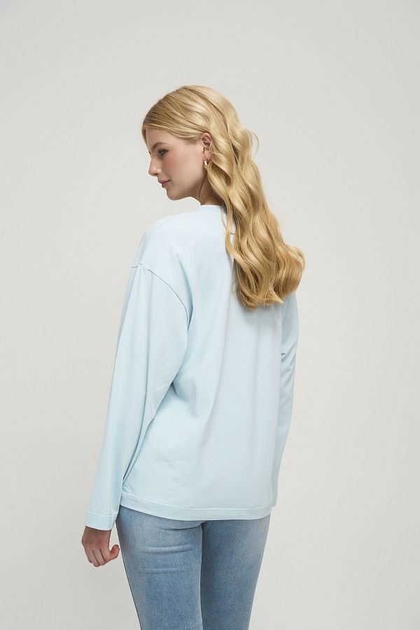 Longsleeve błękitny oversize long29/05 № 2