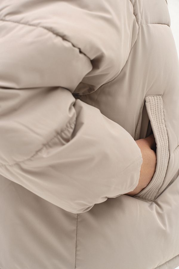 Kurtka puchowa beżowa 240910/3 № 5