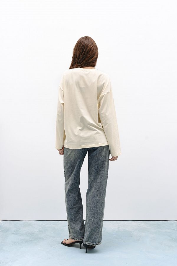 Lonsleeve żółty oversize long05/6 № 4