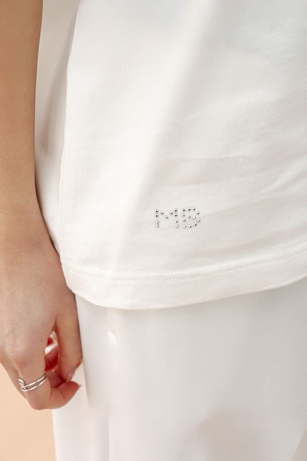 Koszulka z dżetami MBocharova biała FB202411/1 #RU#  FB202411/1 № 4