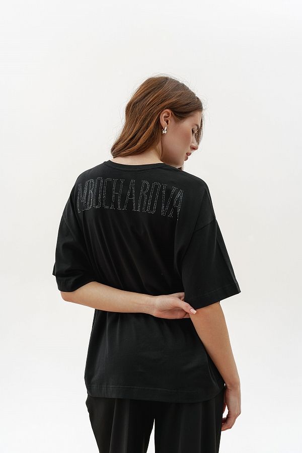 Koszulka z dżetami MBocharova czarna FB202411/2 #RU#  FB202411/2 № 5