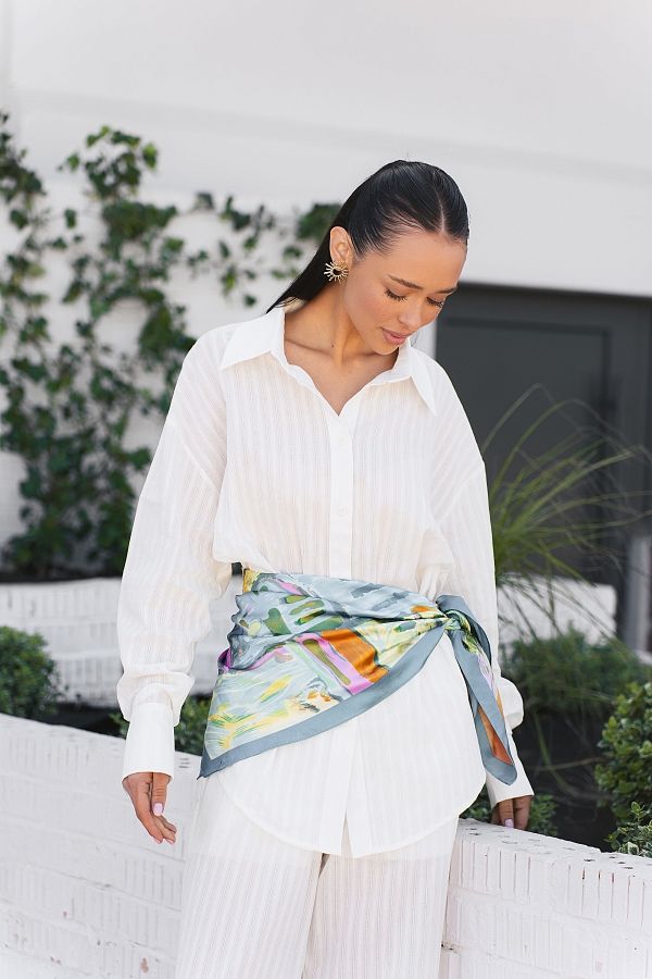 Bawełniany garnitur: koszula z spodniami biały KOS2224/1 #RU#  KOS2224/1 № 5