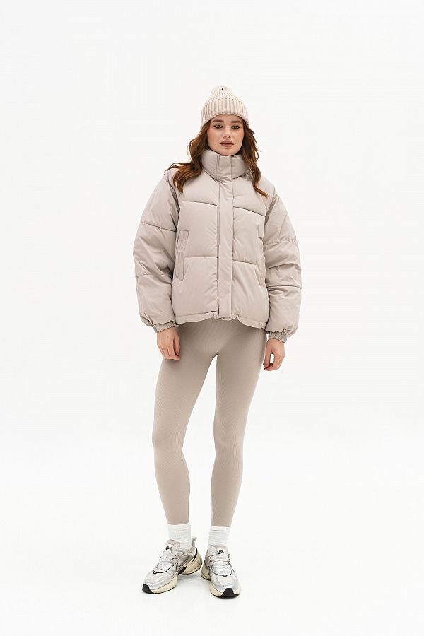 Kurtka puchowa beżowa 240910/3 № 1