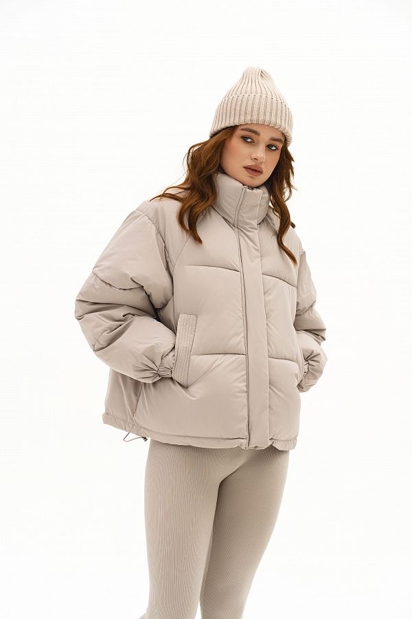 Kurtka puchowa beżowa 240910/3 № 4