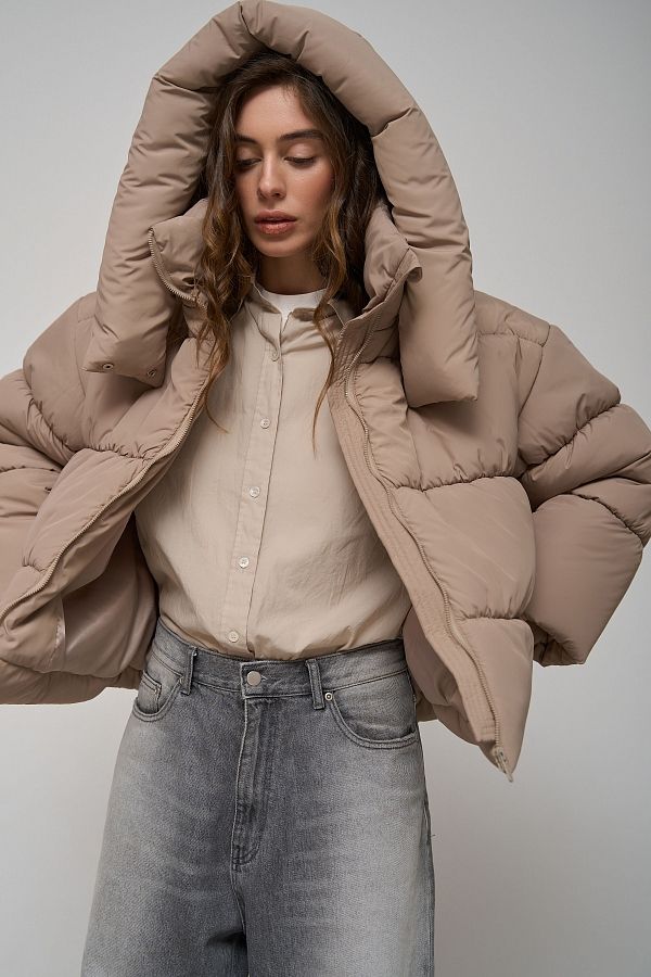 Kurtka przycięta z zamkiem kapucinowa KR01105 № 5