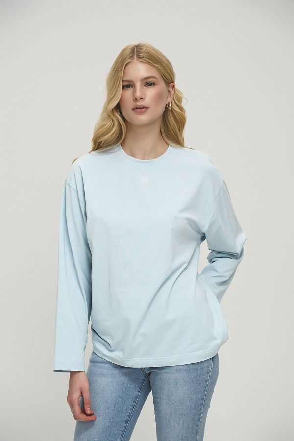 Longsleeve błękitny oversize long29/05 № 1