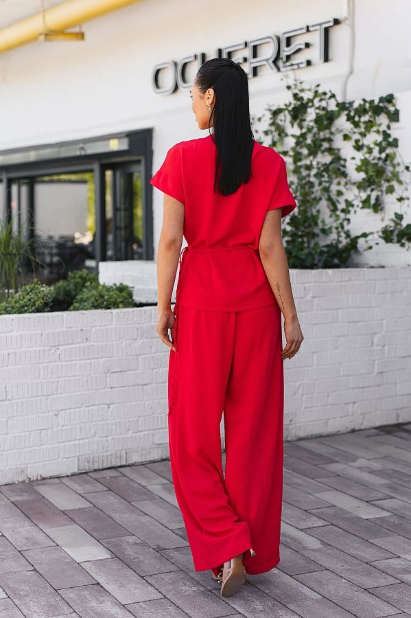 Garnitur koszula i spodnie czerwony czerw02/07 #RU#  czerw02/07 № 2