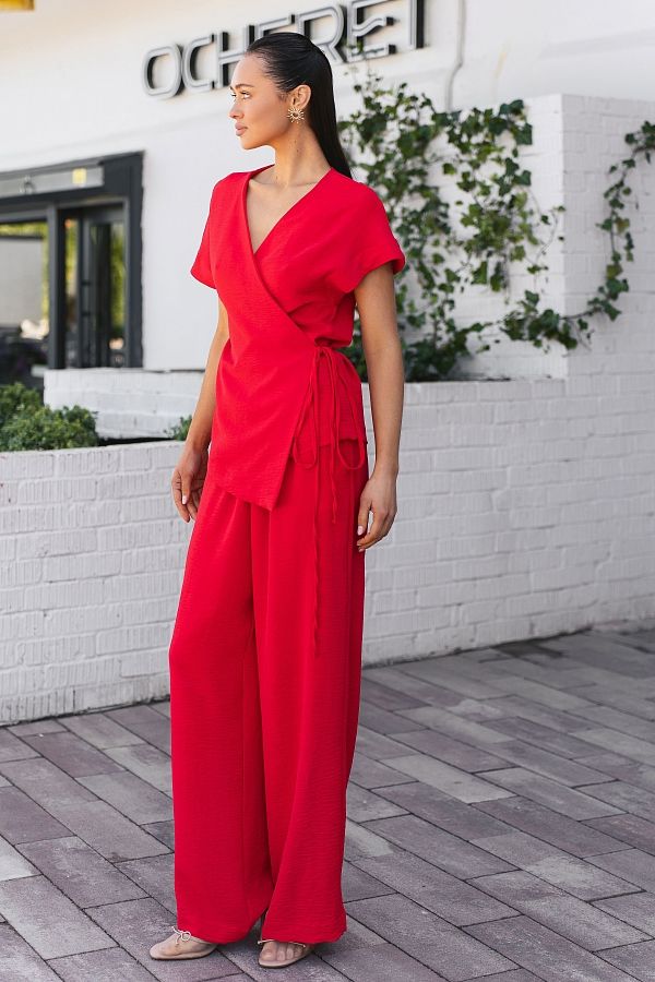 Garnitur koszula i spodnie czerwony czerw02/07 #RU#  czerw02/07 № 3