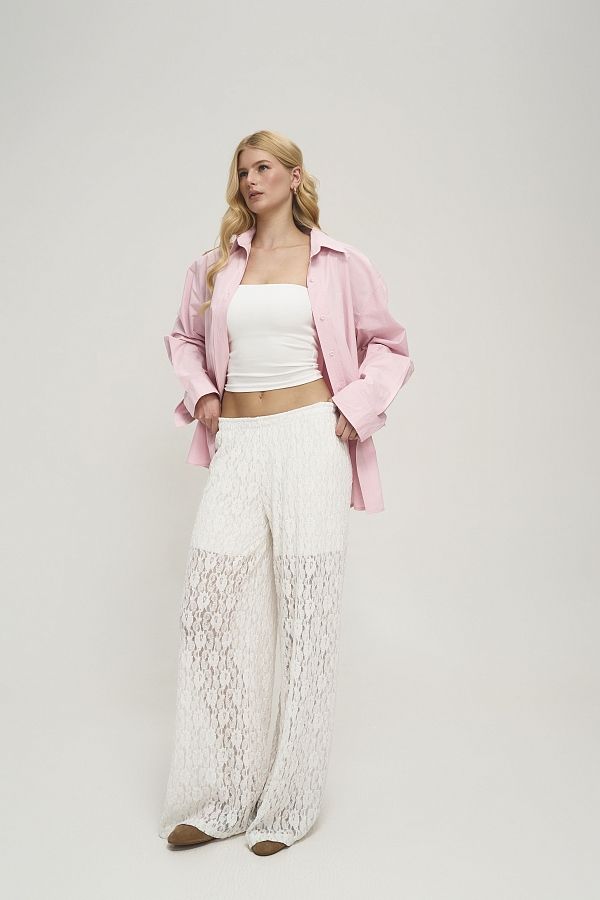 Gładka koszula oversize różowa koszul18/04 #RU#  koszul18/04 № 4