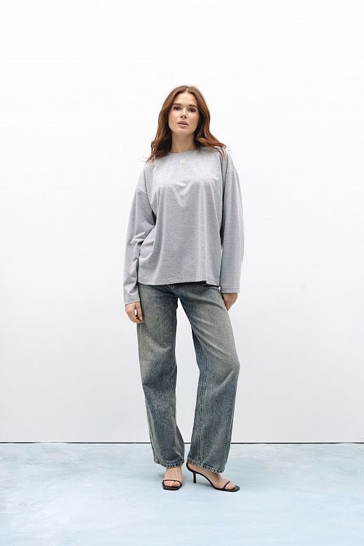 Longsleeve szary oversize - №2