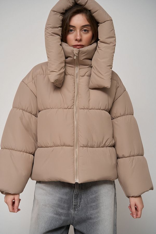 Kurtka przycięta z zamkiem kapucinowa KR01105 № 4