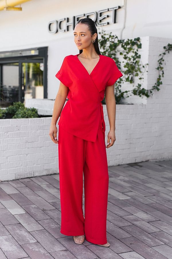 Garnitur koszula i spodnie czerwony czerw02/07 #RU#  czerw02/07 № 4