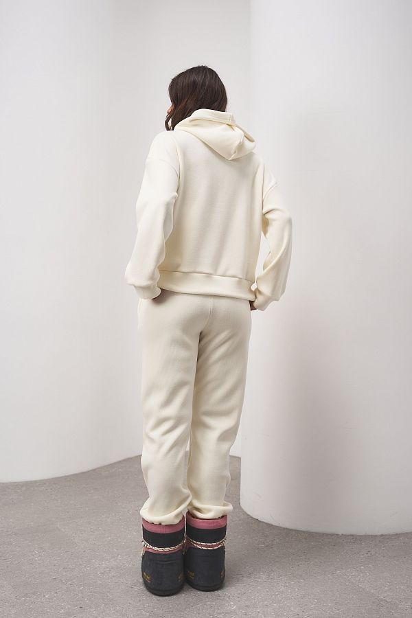 Polarowy garnitur bluza i spodnie mleczny garnitur19/13 #RU#  garnitur19/13 № 2