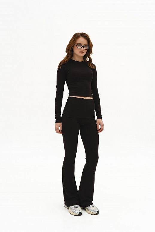 Garnitur bluzka i spodnie czekoladowy - №2