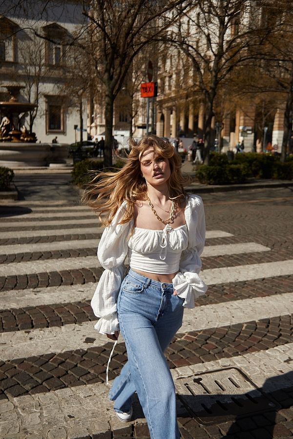 Top muślinowy biały D0223/3 #RU# Top z białego muślinu D0223/3 № 2