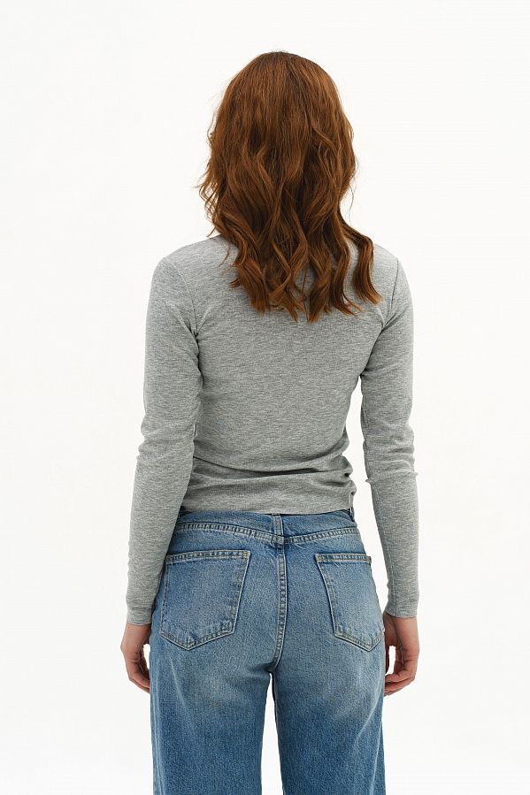 Longsleeve jasno szary long15/13 № 3