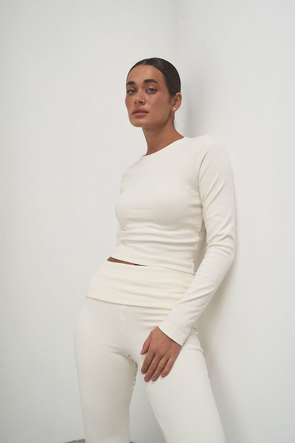 Garnitur bluzka i spodnie śmietankowy garn10/12 #RU#  garn10/12 № 2