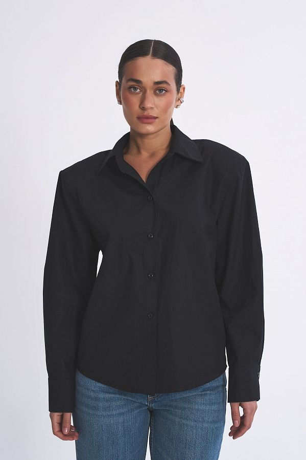 Bawełniana koszula z poduszkami czarna kosz11/03 #RU#  kosz11/03 № 2