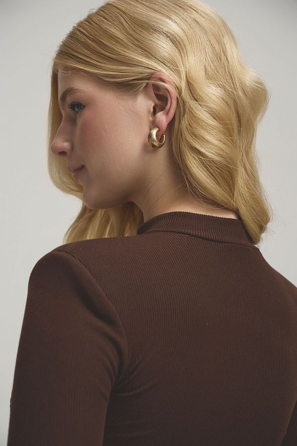 Komplet z topem zapinanym na haczyki i spodniami palazzo brązowy haczki18/07 #RU#  haczki18/07 № 5