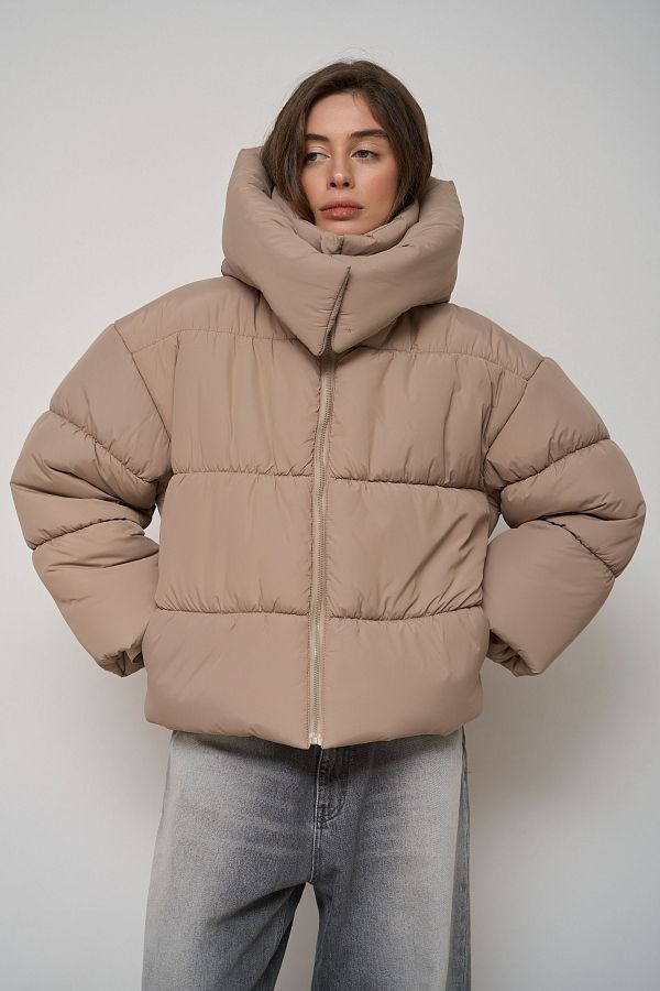 Kurtka przycięta z zamkiem kapucinowa KR01105 № 2