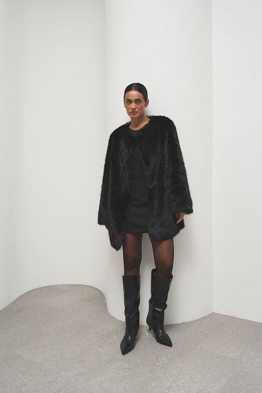 Eko-futro wydłużone  czarne