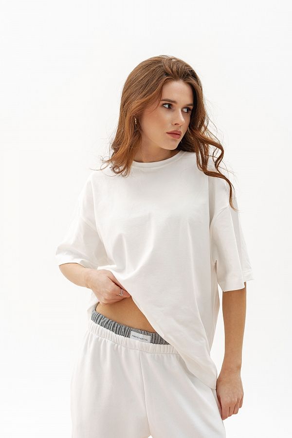 Koszulka z dżetami MBocharova biała FB202411/1 #RU#  FB202411/1 № 3