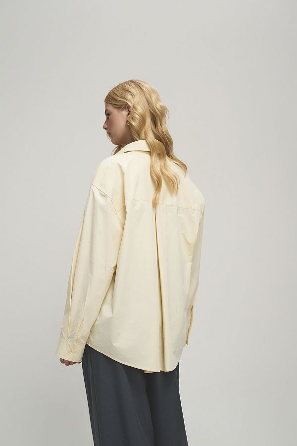 Gładka koszula oversize masełkowa koszula18/07 #RU#  koszula18/07 № 2