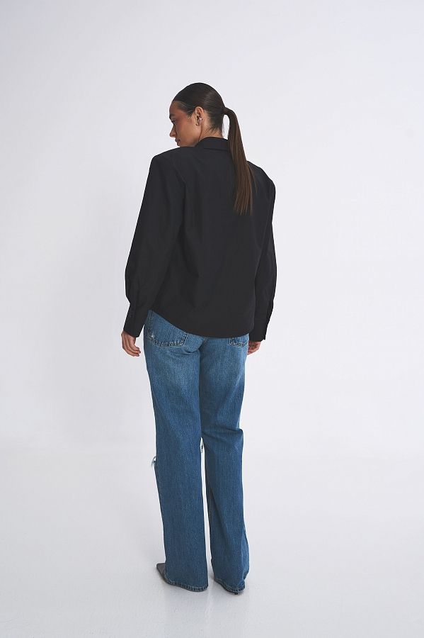 Bawełniana koszula z poduszkami czarna kosz11/03 #RU#  kosz11/03 № 3