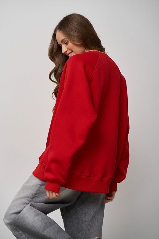 Bluza z nadrukiem czerwona