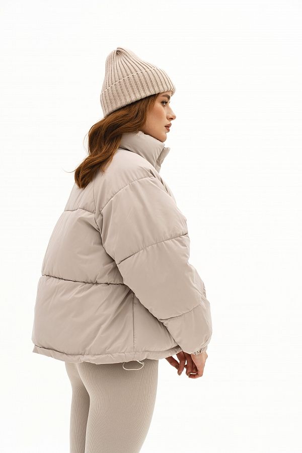 Kurtka puchowa beżowa 240910/3 № 3