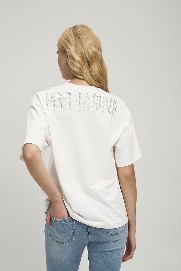 Koszulka z dżetami MBocharova biała FB202411/1 #RU#  FB202411/1 № 2