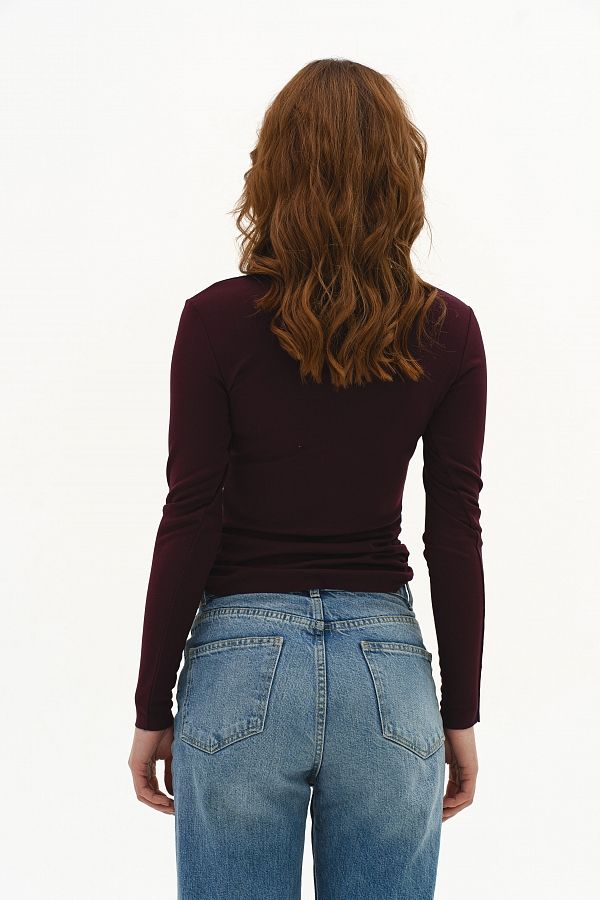 Longsleeve bordowy long16/04 № 3